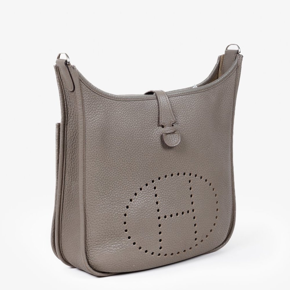 Hermés Evelyne III PM Etoupe Clemence Leather